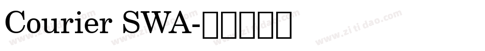 Courier SWA字体转换